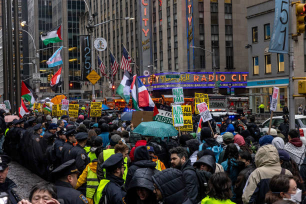 NY: Pro-Palestinian Protesters Gather Outside Biden Fundraiser At Radio City Music Hall