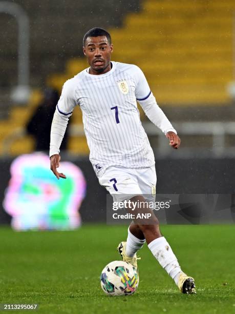 Nicolas de la Cruz of Uruguay during the friendly Interland match between Ivory Coast and Uruguay at Stade Bollaert Delelis on March 26, 2024 in...