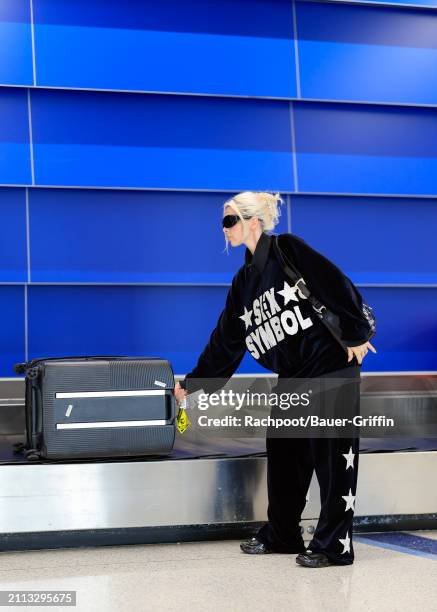 Julia Fox is seen at Los Angeles International Airport on March 28, 2024 in Los Angeles, California.