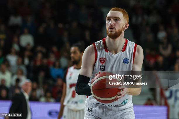 Niccolo Mannion of Itelyum Varese seen in action during FIBA Europe Cup 2023/24 Semi-Finals game between Itelyum Varese and Bahcesehir College at...
