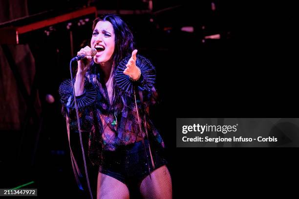 Levante performs at Teatro Dal Verme on March 25, 2024 in Milan, Italy.