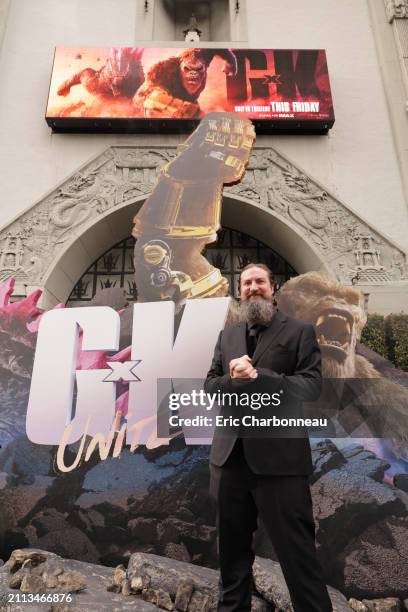 Adam Wingard attends Warner Bros. Premiere of "Godzilla X Kong: The New Empire" at TCL Chinese Theatre on March 25, 2024 in Hollywood, California.