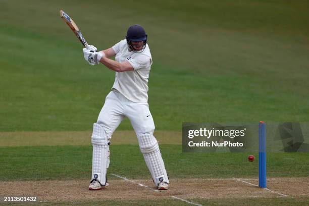 Travis Norris of Durham UCCE is batting during the Friendly match between Durham County Cricket Club and Durham UCCE at the Seat Unique Riverside in...
