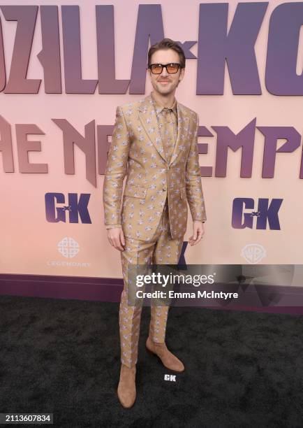 Dan Stevens attends the Warner Bros. And Legendary Pictures world premiere of "Godzilla X Kong: The New Empire" at TCL Chinese Theatre on March 25,...