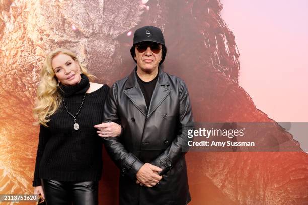 Shannon Tweed and Gene Simmons attend the world premiere of "Godzilla x Kong: The New Empire" at TCL Chinese Theatre on March 25, 2024 in Hollywood,...