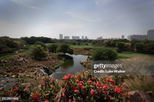 View of the golf course prior to the Hero Indian Open at DLF Golf and County Club on March 26, 2024 in New Delhi, India.