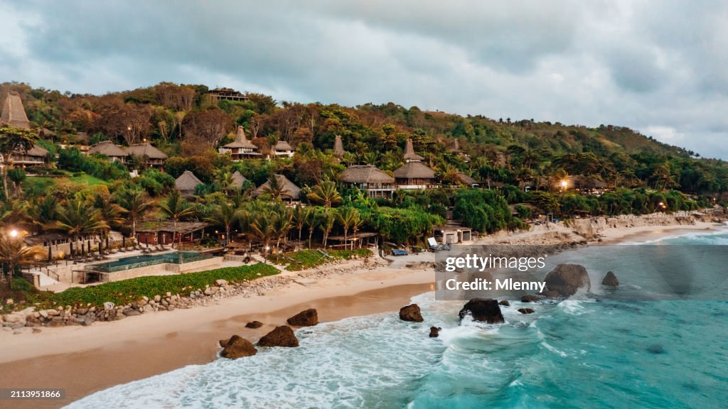 Sumba Island Indonesia Nihisumba Beach South Coast in Sunset Light