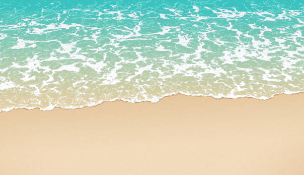 empty sandy beach background - beach stock illustrations