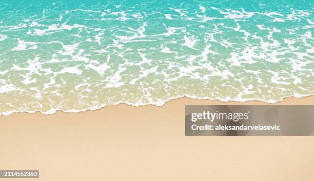 empty sandy beach background - beach scene stock illustrations