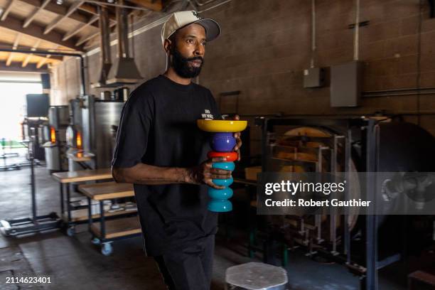 Artisan Cedric Mitchell is photographed for Los Angeles Times on November 29, 2023 at in El Segundo, California. PUBLISHED IMAGE. CREDIT MUST READ:...