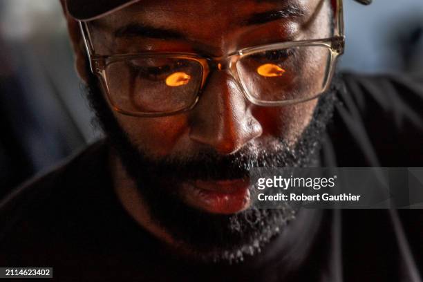 Artisan Cedric Mitchell is photographed for Los Angeles Times on November 29, 2023 at in El Segundo, California. PUBLISHED IMAGE. CREDIT MUST READ:...