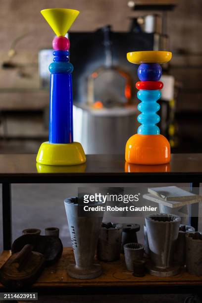 Artisan Cedric Mitchell's glass pieces are photographed for Los Angeles Times on November 29, 2023 at in El Segundo, California. PUBLISHED IMAGE....