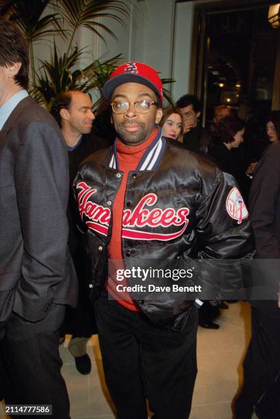 American film director Spike Lee attends a party for the opening of the Tommy Hilfiger store on New Bond Street, London, February 1999.