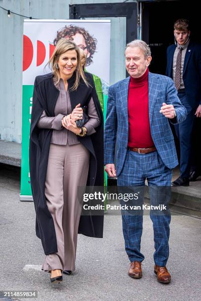 Queen Maxima of The Netherlands at the launch of online tool Checkers where adults can learn about how they can support young people with mental...