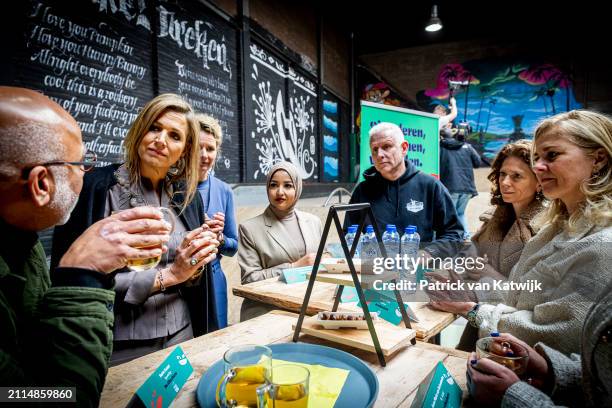 Queen Maxima of The Netherlands at the launch of online tool Checkers where adults can learn about how they can support young people with mental...