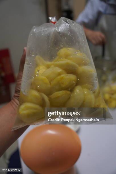 pickled mango in plastic bag - mango pickle stock pictures, royalty-free photos & images