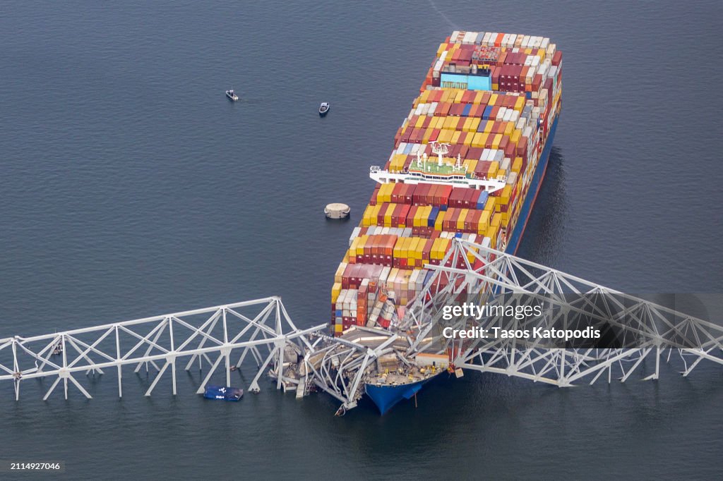 Baltimore's Francis Scott Key Bridge Collapses After Being Struck By Cargo Ship