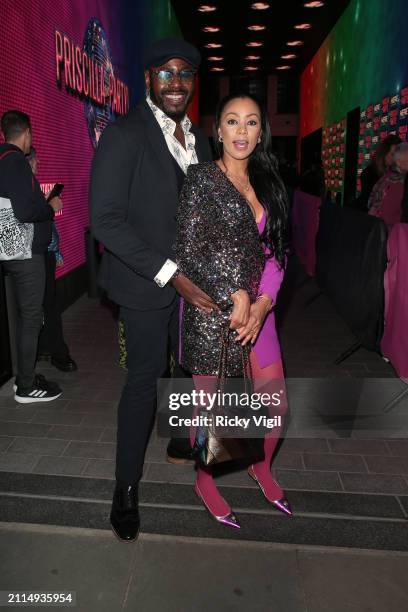 Ben Ofoedu and Precious Muir seen attending Priscilla The Party! - press night at HERE at Outernet on March 25, 2024 in London, England.