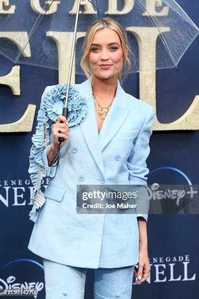 Laura Whitmore attends the world premiere of "Renegade Nell" at Everyman Borough Yards on March 26, 2024 in London, England.