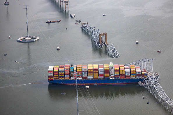 Baltimores Francis Scott Key Bridge Collapses After Being Struck By Cargo Ship