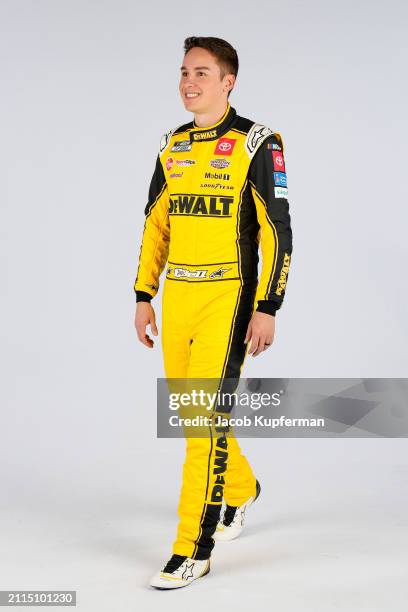 Driver Christopher Bell poses for a photo during NASCAR Production Days at Charlotte Convention Center on January 17, 2024 in Charlotte, North...