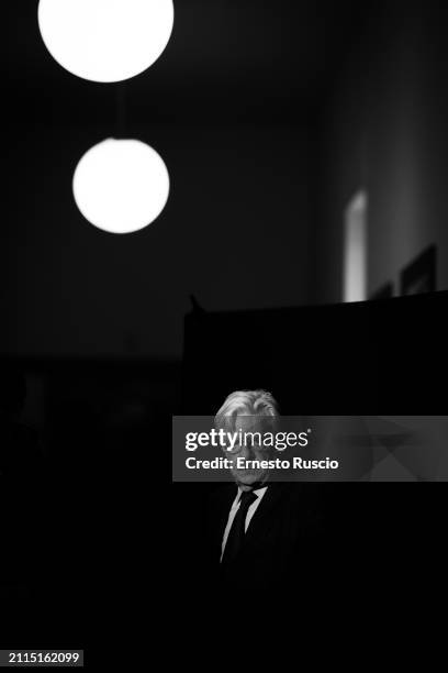 Bbww Actor Giancarlo Giannini attends for the press conference of Sergio Castellitto as President of CSC on March 26, 2024 in Rome, Italy.