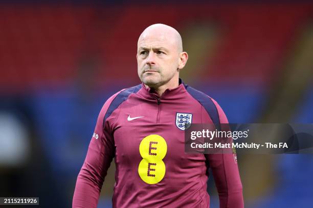 Lee Carsley, Manager of England looks on prior to the UEFA U21 Euro 2025 Qualifier match between England and Luxembourg at Toughsheet Community...