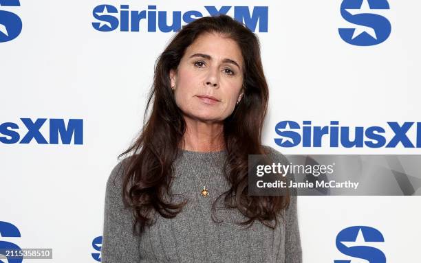 Maura Tierney visits SiriusXM at SiriusXM Studios on March 26, 2024 in New York City.