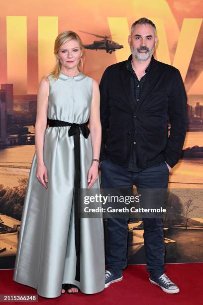 Kirsten Dunst and Alex Garland attend the special screening of "Civil War" at The Cinema In The Power Station on March 26, 2024 in London, England.