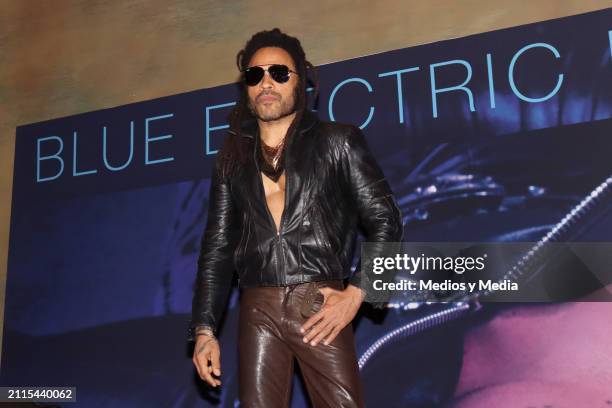 Lenny Kravitz poses during a photocall ahead of the release of his album "Blue Electric Light" at The St. Regis hotel on March 26, 2024 in Mexico...