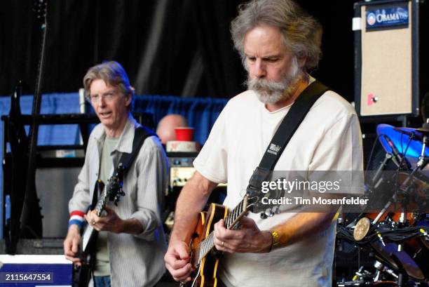 Phil Lesh and Bob Weir of The Dead perform at Shoreline Amphitheatre on May 16, 2009 in Mountain View, California.