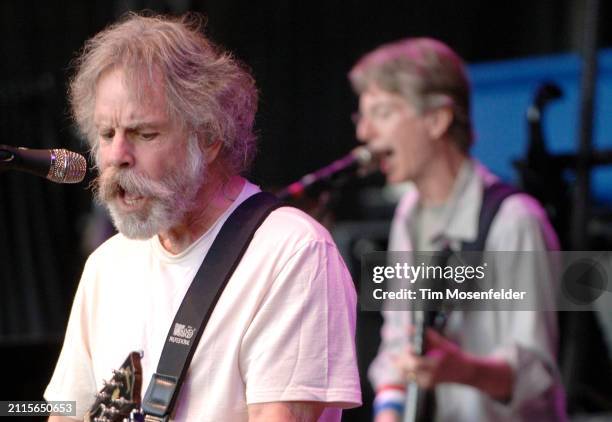 Bob Weir and Phil Lesh of The Dead perform at Shoreline Amphitheatre on May 16, 2009 in Mountain View, California.