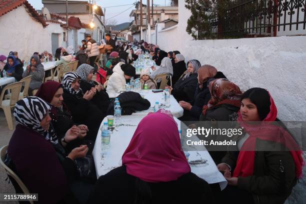 Turkish community living in Komotini prepare for their mass iftar tradition during the holy month of Ramadan on March 28 Greece. Mass iftars among...