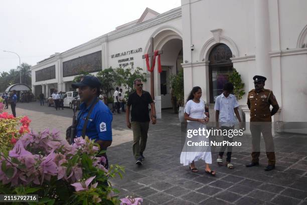 People are attending evening mass at St. Anthony's Shrine in Colombo, Sri Lanka, on March 29, 2024. The Maligakanda Magistrate's Court is ordering...