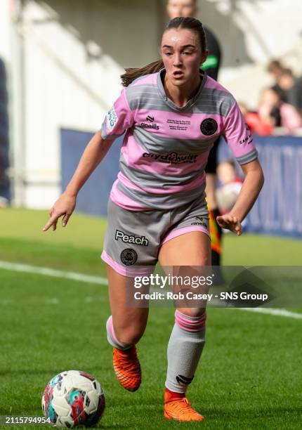 Partick Thistle's Imogen Longcake in action during the Sky Sports Cup Final match between Partick Thistle and Rangers at Tynecastle Park, on March 24...