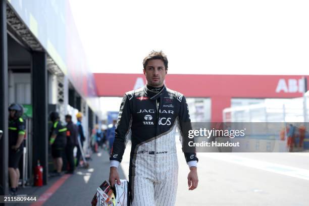 In this photo provided by Jaguar Racing, Mitch Evans, Jaguar TCS Racing during the ABB FIA Formula E Championship - 2024 Tokyo E-Prix Round 4 on...