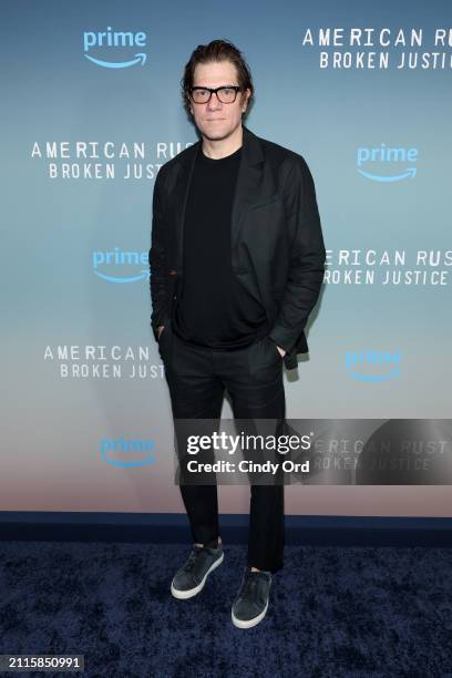 Adam Rapp attends the New York screening of "American Rust: Broken Justice" at The Whitby Hotel on March 26, 2024 in New York City.