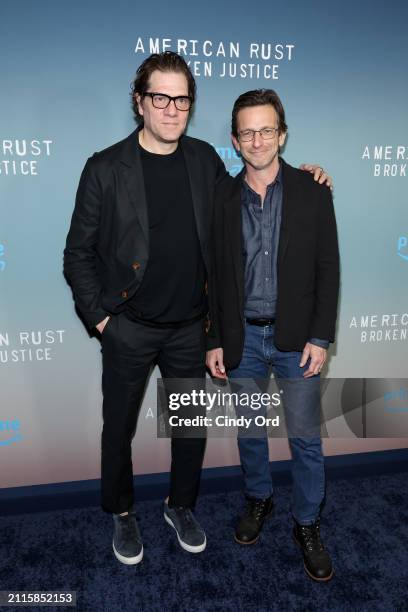 Adam Rapp and Dan Futterman attend the New York screening of "American Rust: Broken Justice" at The Whitby Hotel on March 26, 2024 in New York City.