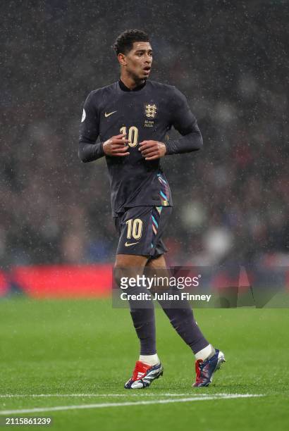 Jude Bellingham of England during the international friendly match between England and Belgium at Wembley Stadium on March 26, 2024 in London,...