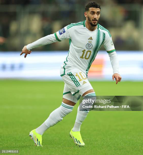 Said Benrahma International Football from Algeria during the FIFA Series 2024 Algeria match between Algeria and South Africa at Nelson Mandela...