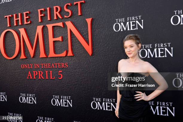 Arkasha Stevenson attends the Los Angeles Premiere of 20th Century Studio's "The First Omen" at Regency Village Theatre on March 26, 2024 in Los...