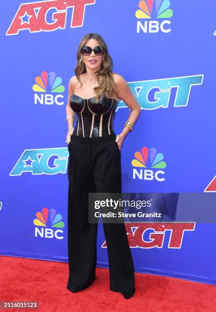 Sofía Vergara arrives at the "America's Got Talent" Season 19 Red Carpet at Pasadena Civic Auditorium on March 26, 2024 in Pasadena, California.