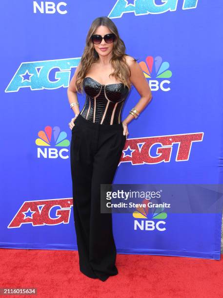 Sofía Vergara arrives at the "America's Got Talent" Season 19 Red Carpet at Pasadena Civic Auditorium on March 26, 2024 in Pasadena, California.