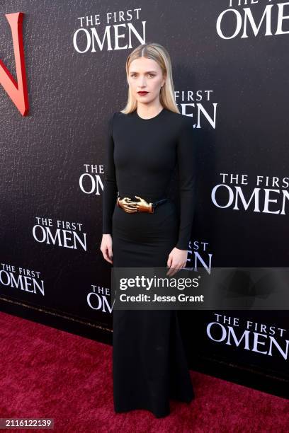 Nell Tiger Free attends The First Omen - Premiere at Regency Village Theatre on March 26, 2024 in Los Angeles, California.