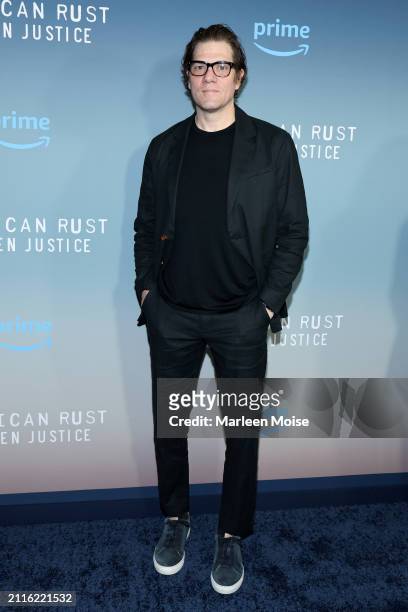 Adam Rapp attends Prime Video's "American Rust: Broken Justice" New York Screening at The Whitby Hotel on March 26, 2024 in New York City.