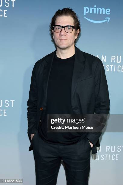 Adam Rapp attends Prime Video's "American Rust: Broken Justice" New York Screening at The Whitby Hotel on March 26, 2024 in New York City.