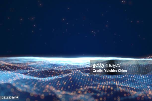 huge network data wave - gps stock-fotos und bilder