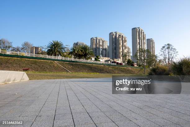 empty marble terrace in the park - 福建省 stock pictures, royalty-free photos & images