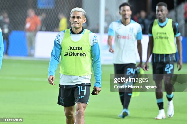 Honduras Andy Ariel Najar Rodriguez looks on during the El Salvador v Honduras - International Friendly match at Shell Energy Stadium on March 26,...