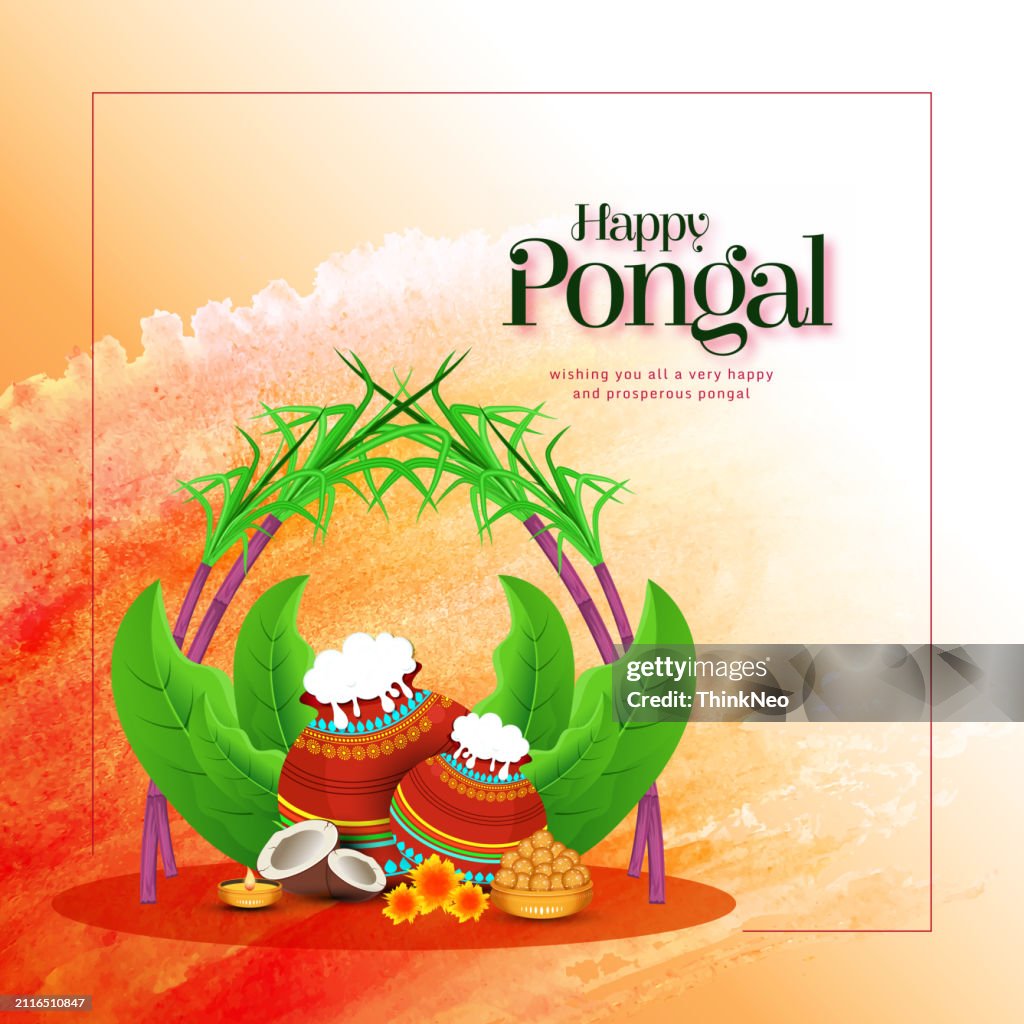 Happy Pongal greeting background